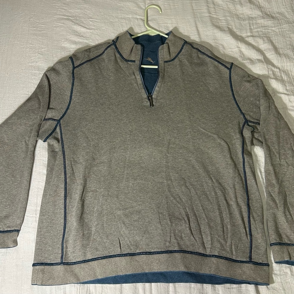Men's Tommy Bahama Reversible Quarter-Zip Sweater